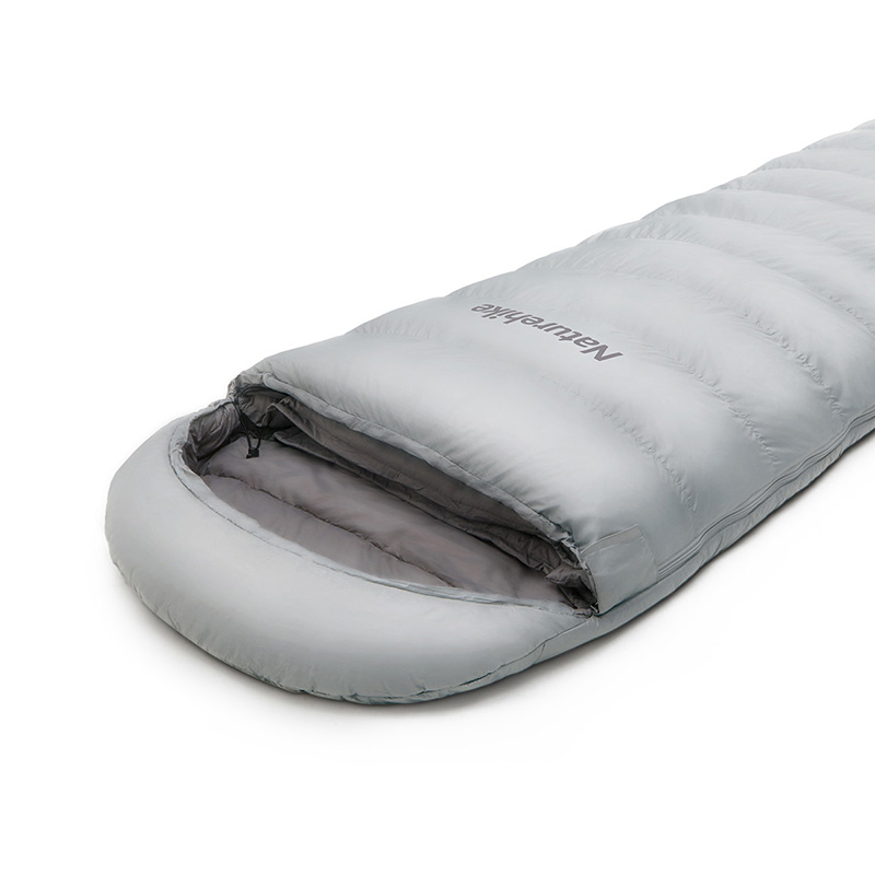 Naturehike kombinovaný páperový spací vak RM40 veľ. L 940g - šedý